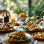 Dîners rapides pour la semaine présentés sur une table familiale