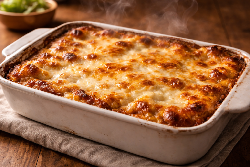 Lasagnes maison gratinées avec béchamel dorée