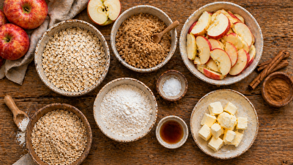 Travailler le beurre froid dans le mélange d'avoine et de farine pour faire le crumble