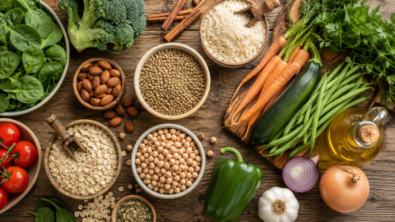 Aliments à faible indice glycémique pour diabétiques : lentilles, pois chiches, cannelle et avoine complète